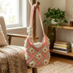 Crocheted Puffy Daisy Purse Set