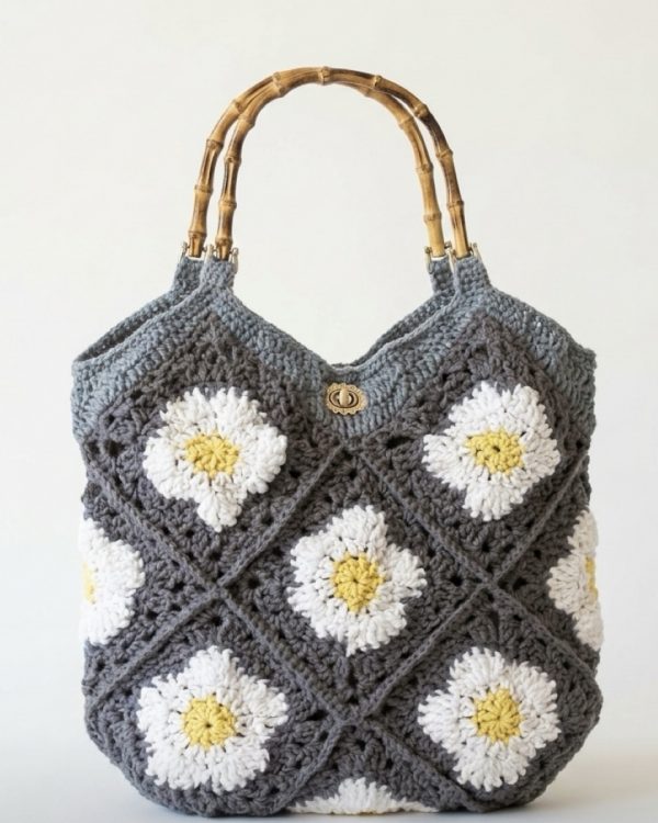 Granny Square Daisy Bag