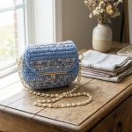 Woven Clutch with Shoulder Chain