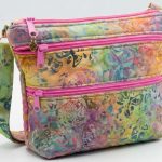 Triple Zipper Quilted Crossbody — Pink Batik