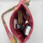 Triple Zipper Quilted Crossbody — Pink Batik