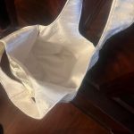 Creamy Damask Brocade Slouchy Tote